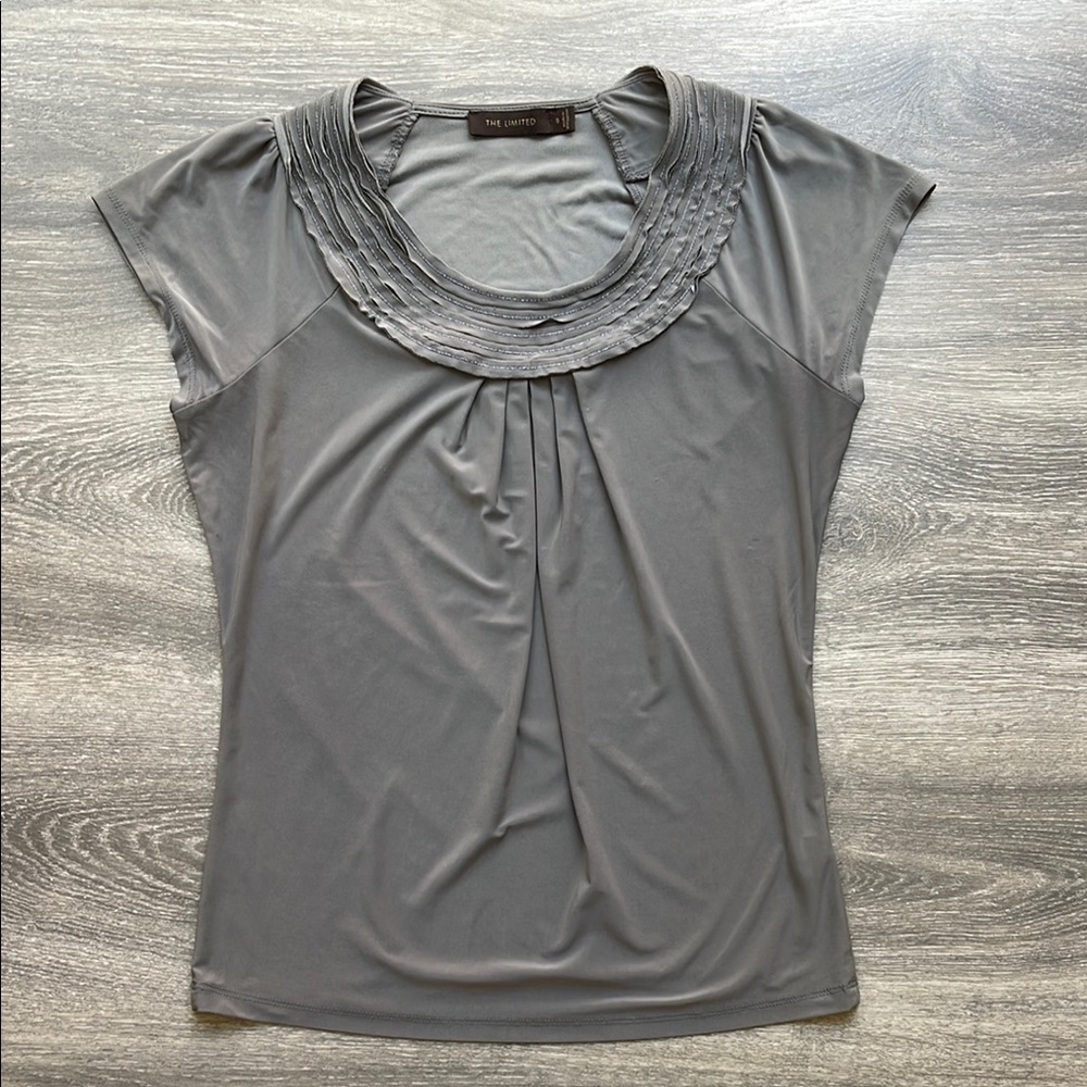 The Limited Charcoal Gray Blouse